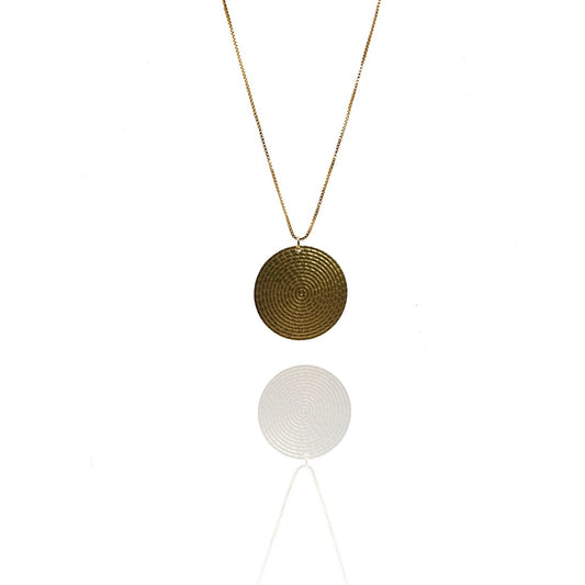 14k Gold Necklace Chain and a Brass Pendant